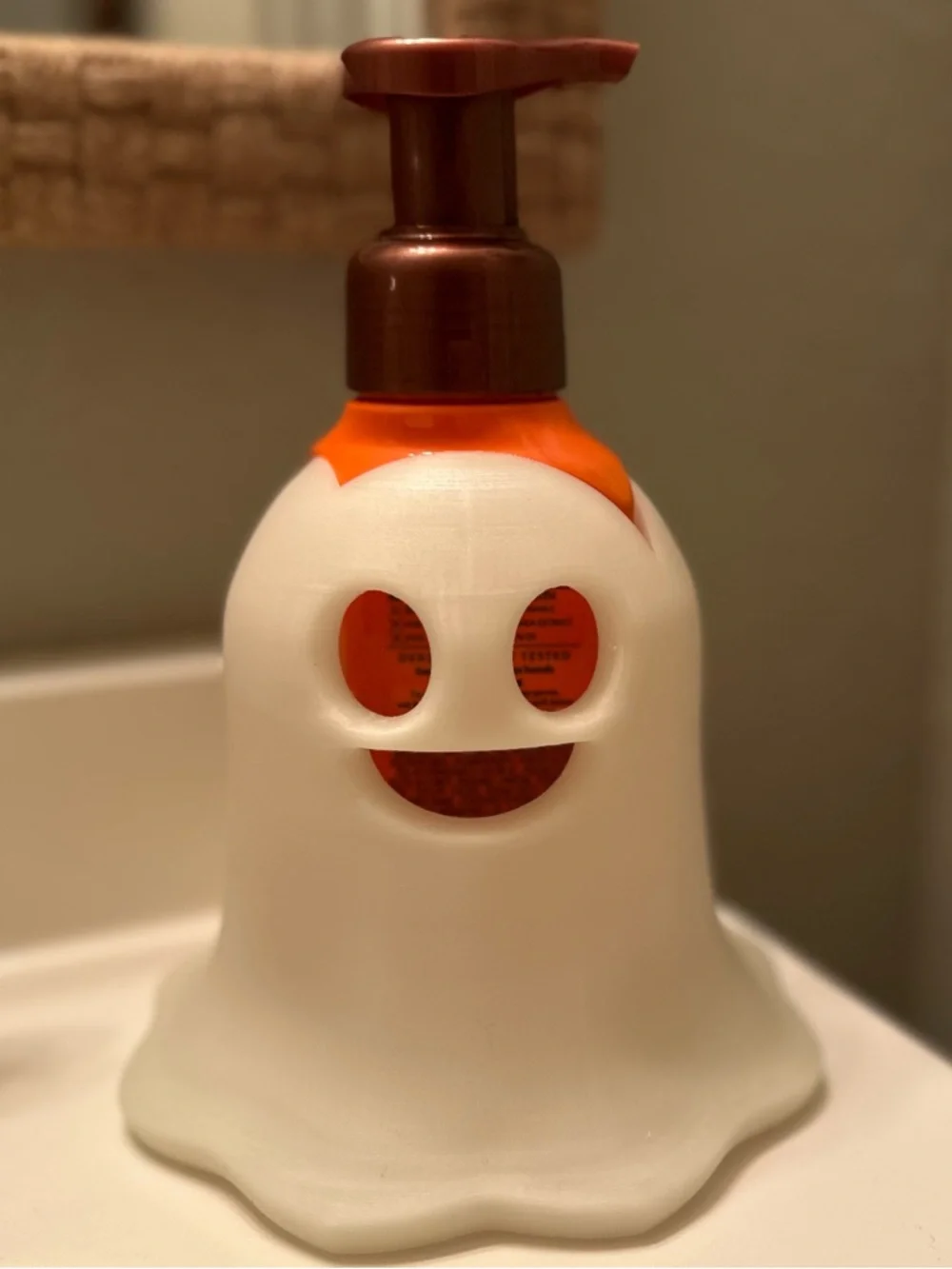 Glow in the Dark Ghost Foaming Soap Holder for Bath and Body Works - BLUE